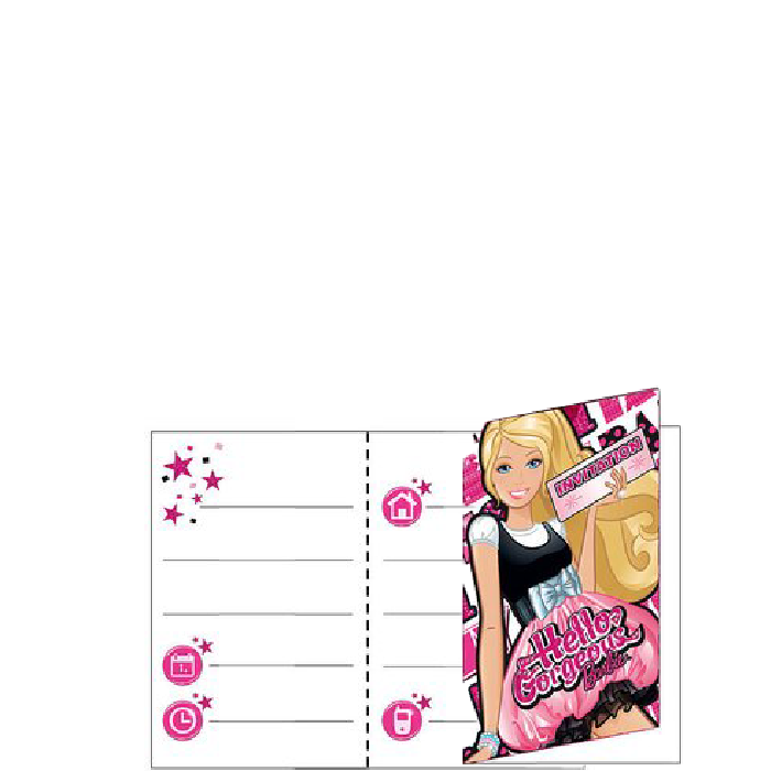 Barbie Hello Gorgeous - Inbjudningskort