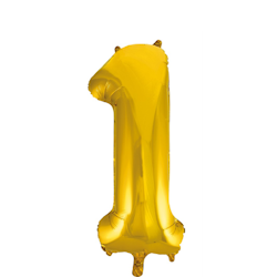 Folieballong Nr 1 Gold 86 Cm