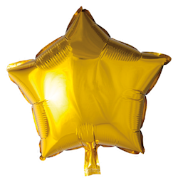 Folieballong stjärna Guld 46 cm