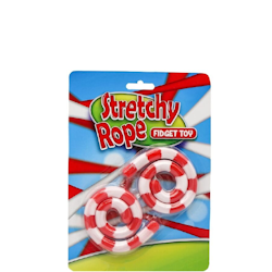 Fidget Toy Stretchy Ropes Red/White 2pack