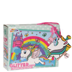Grafix Puzzle Glitter Unicorn 24 bitar