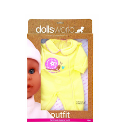 Dolls World Dockkläder till Dockor på 46 cm Gul Snigel