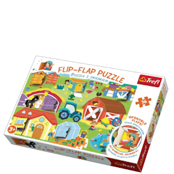 Flip-Flap Pussel med flikar Farm 36 bitar