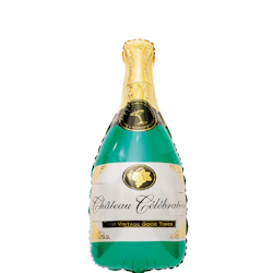 Folieballong champagneflaska grön
