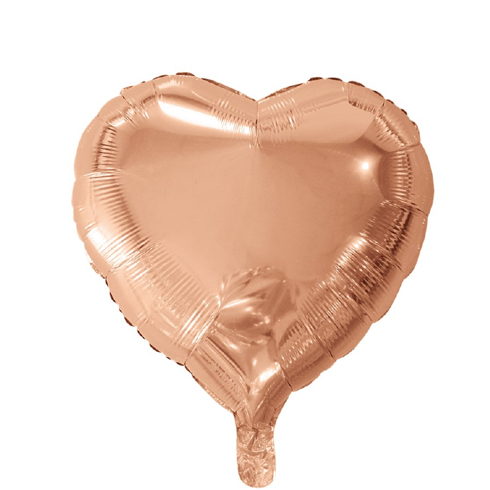 Folieballong hjärta Rose Guld 46 cm