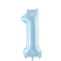 Folieballong Nr 1 Blå 86 Cm
