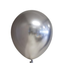 Latexballonger Mirror Silver 6-pack