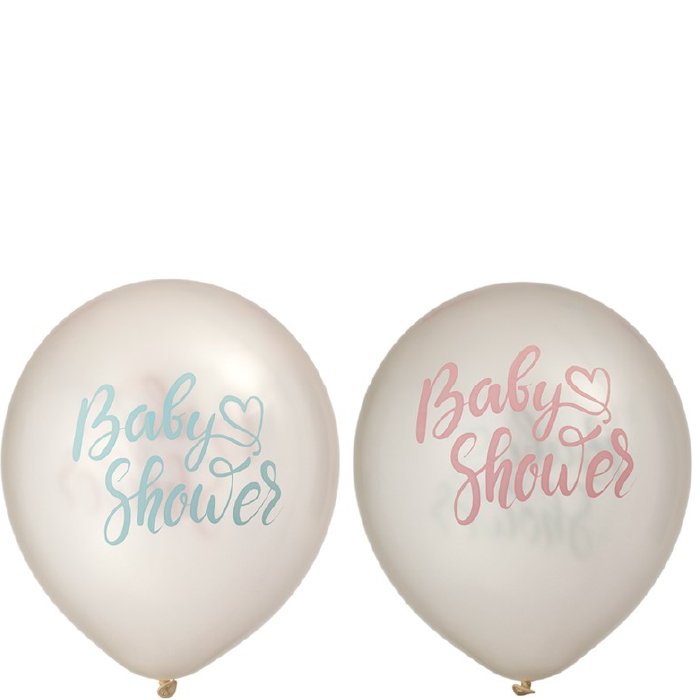 Latexballonger Pärlemor Babyshower, 6pcs