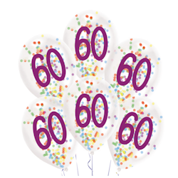 Latexballonger Konfetti 60 år