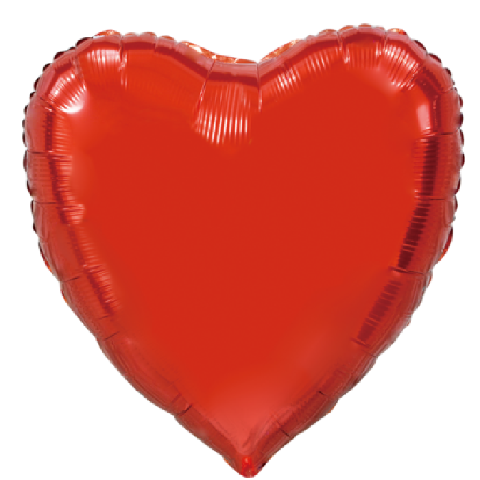 Folieballong hjärta XL Röd