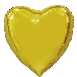 Folieballong hjärta XL Guld