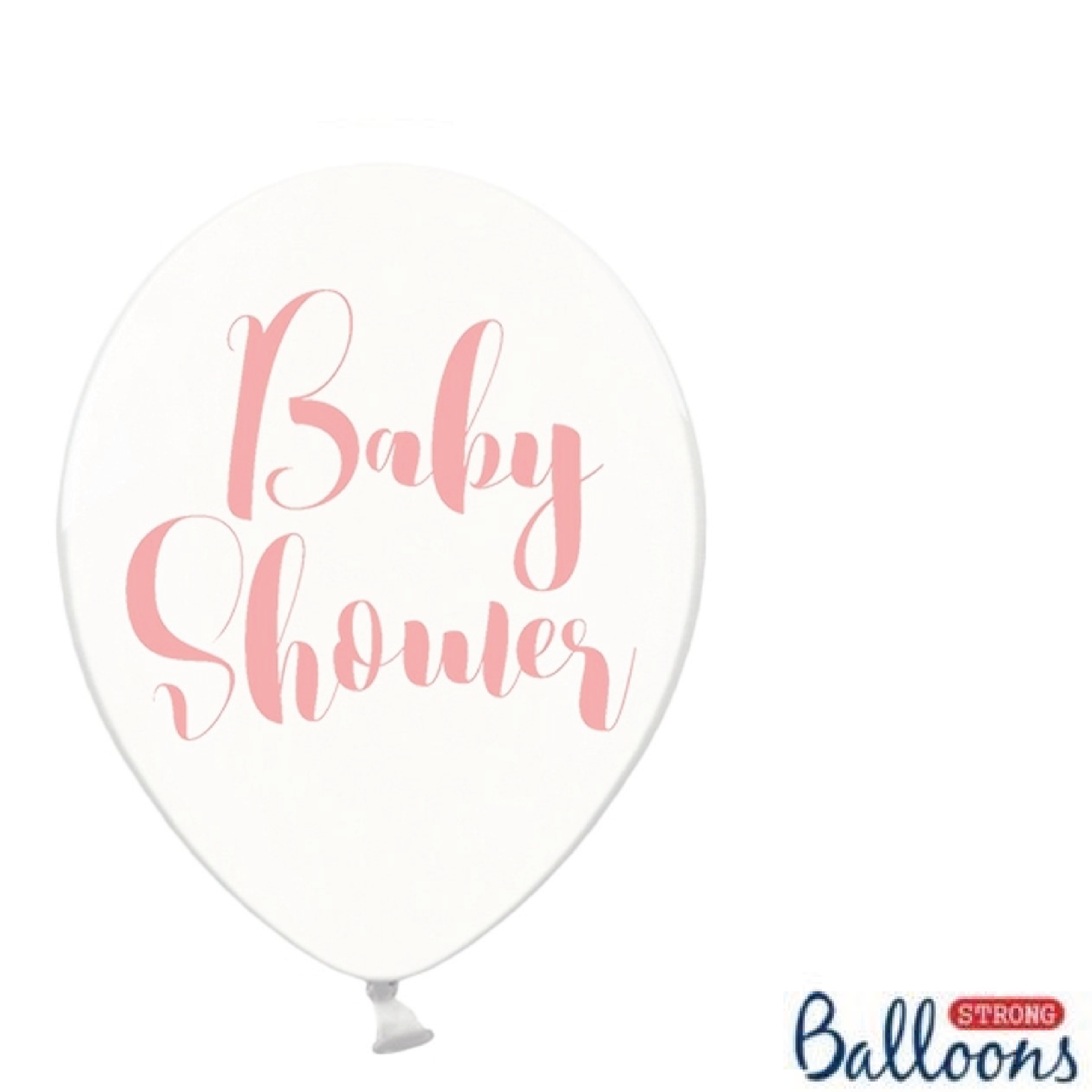 Latexballonger Baby Shower Crystal Clear 30cm 6st Strong
