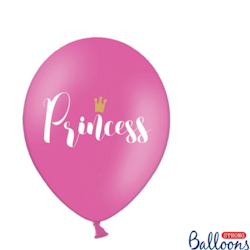 Latexballonger Princess Pastel Hot Pink 30cm 6st Strong