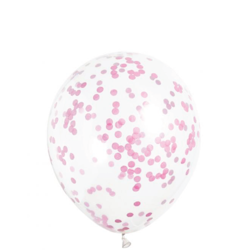 Latexballonger Poppi Konfetti Rosa 6 st