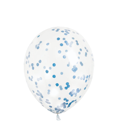 Latexballonger Poppi Konfetti Blå 6 st