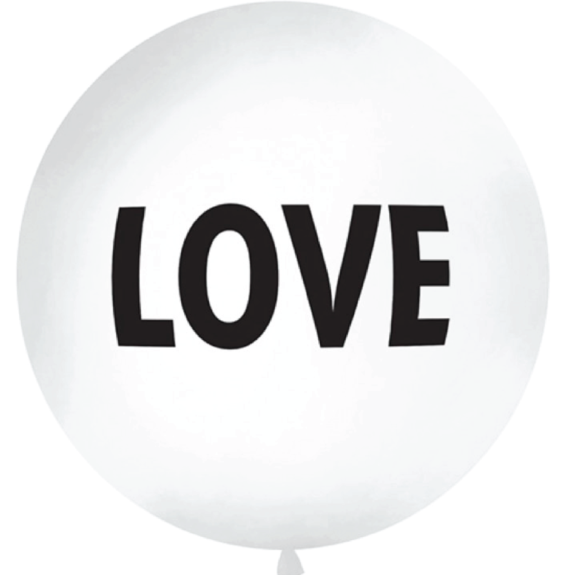 Latex Jätteballong Ballong Love Vit och Svart