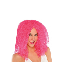 Pink Crimped Peruk