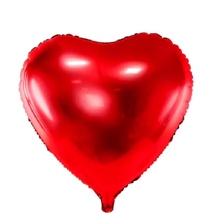 Folieballong hjärta red 45 cm