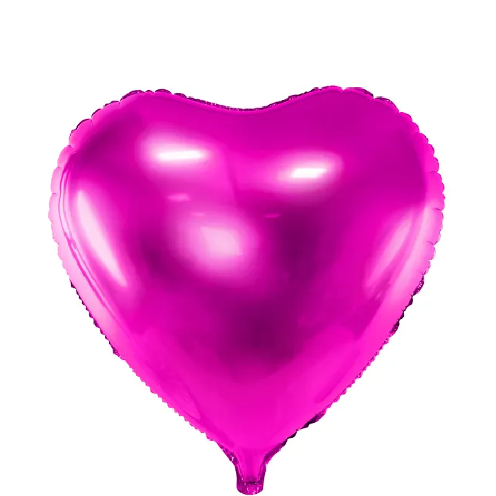 Folieballong hjärta dark pink 45 cm