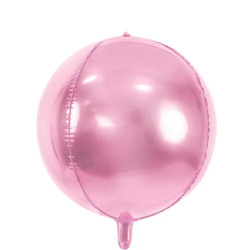 Folieballong Boll ljusrosa