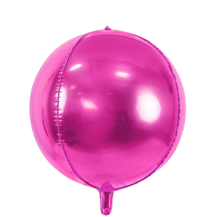 Folieballong Boll Mörkrosa