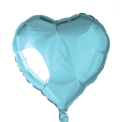 Folieballong Hjärta Light Blue 46 cm