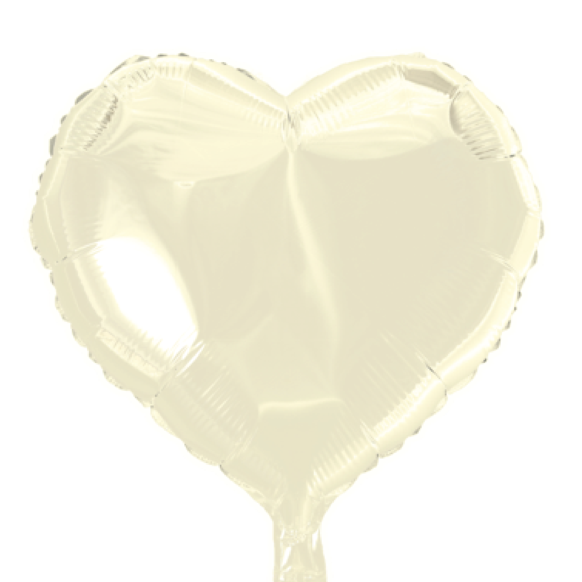 Folieballong Hjärta Ivory 46 cm