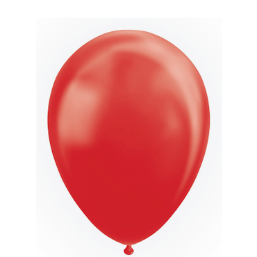 Latexballonger Metallic Red 10-pack