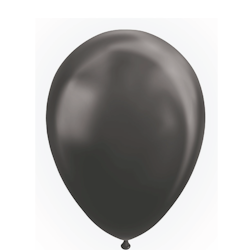 Latexballonger Metallic Black 10-pack