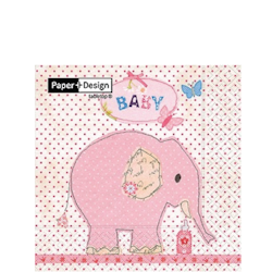 Servetter Baby Elephant Pink 20 st