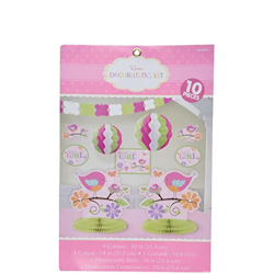 Rumsdekorationer Baby Girl Set 10 delar