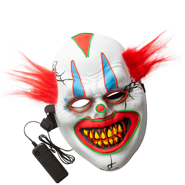 Led mask läskiga clown