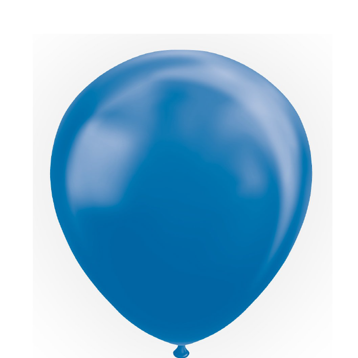 Latexballonger Metallic Blue 10pcs