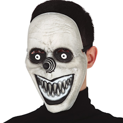 Creepy Clown Mask grå/svart