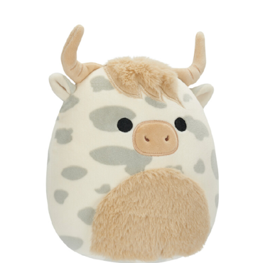 Squishmallows Borsa the Grey Spotted Highland Cow 19 cm