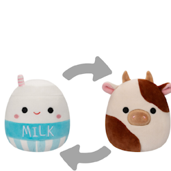 Squishmallows Ronnie the Cow/Melly the Milk Carton 13 cm