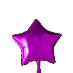 Folieballong stjärna hot pink 46 cm
