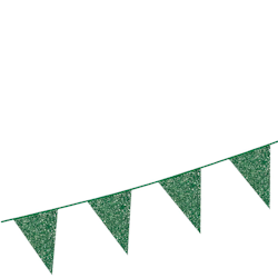 Flaggirlang Glitter Grön 20 x 30 cm