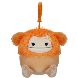 Squishmallows Shasta the Orange Bigfoot, Clip On 9cm