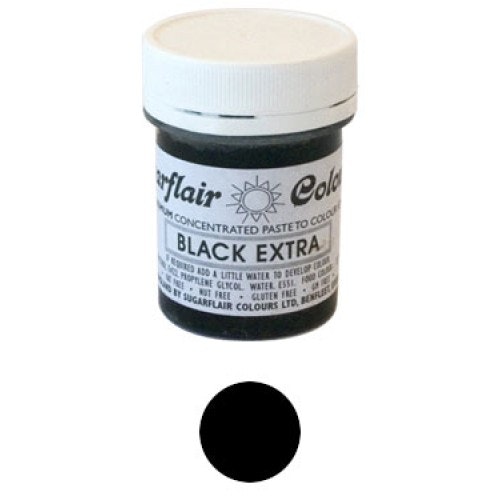 Sugarflair Colours Svart, 42g pastafärg (Black Extra)