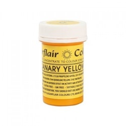 Sugarflair Colours Gul, pastafärg (Canary Yellow - SC)
