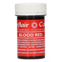 Sugarflair Colours Röd, pastafärg (Blood Red - SC)