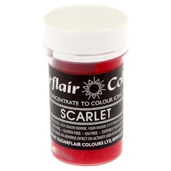 Sugarflair Colours Röd, pastafärg (Scarlet - SC)