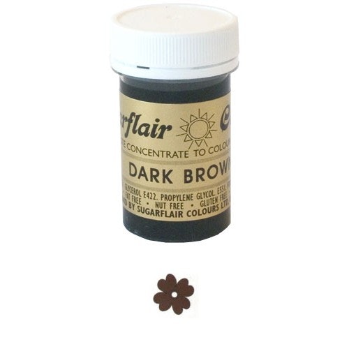Sugarflair Colours Brun, pastafärg (Dark Brown - SC)