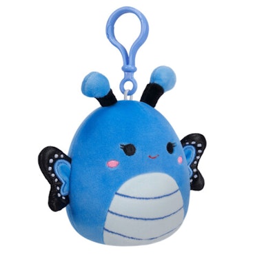 Squishmallows Waverly Blue Butterfly, Clip On 9cm