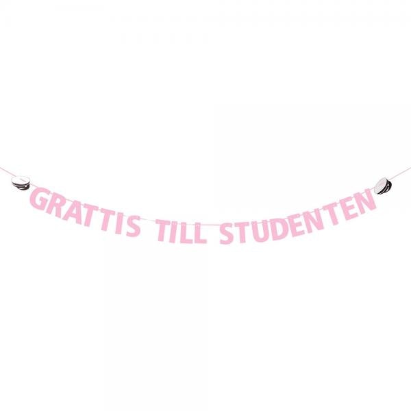 Girlang Grattis Till Studenten rosa