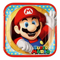 Papperstallrikar Super Mario Kvadrat