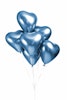 Hjärtballonger Chrome Mirror Blå