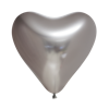 Hjärtballonger Chrome Mirror Silver