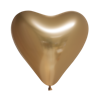 Hjärtballonger Chrome Mirror Guld